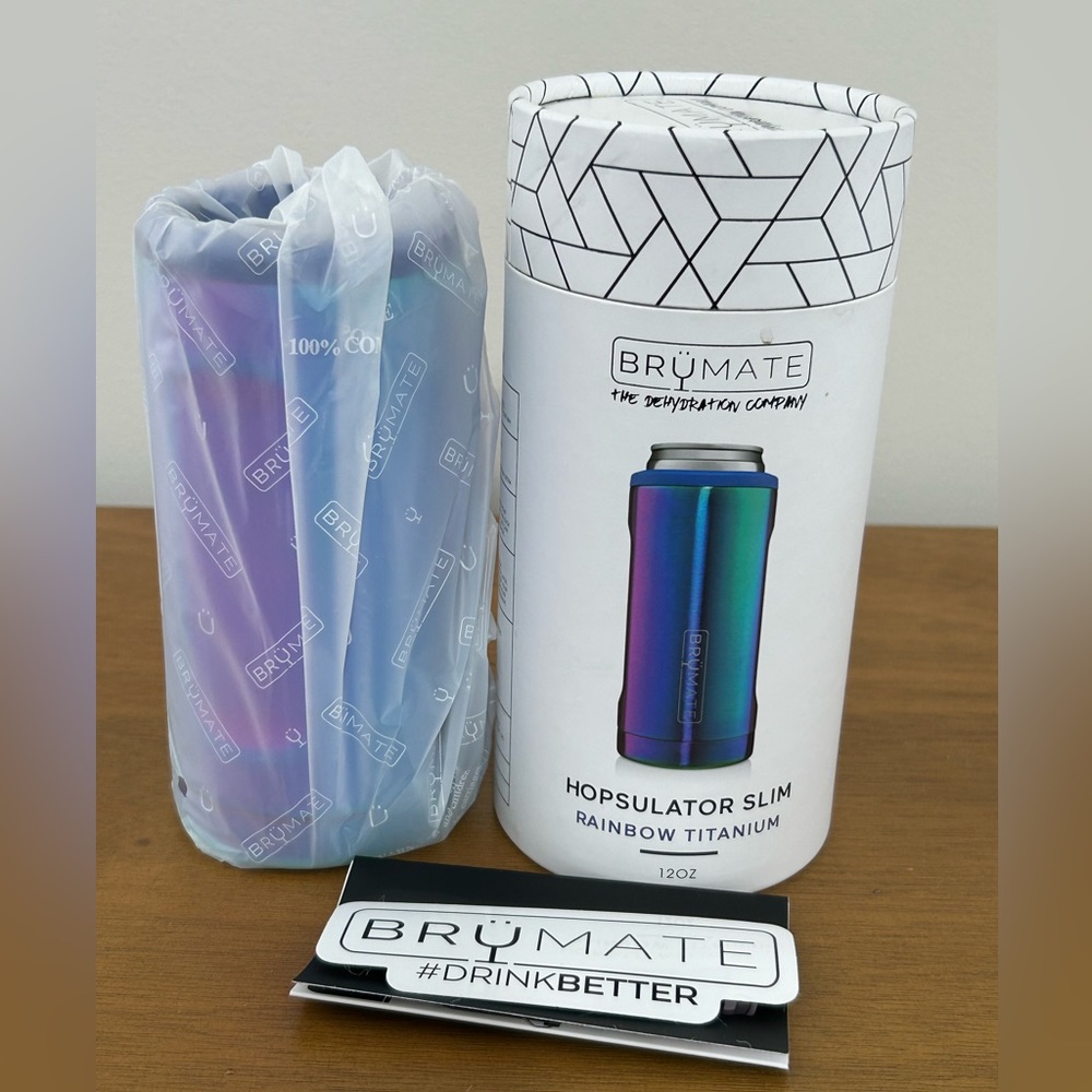 Brumate Hopsulator Slim in Rainbow Titanium